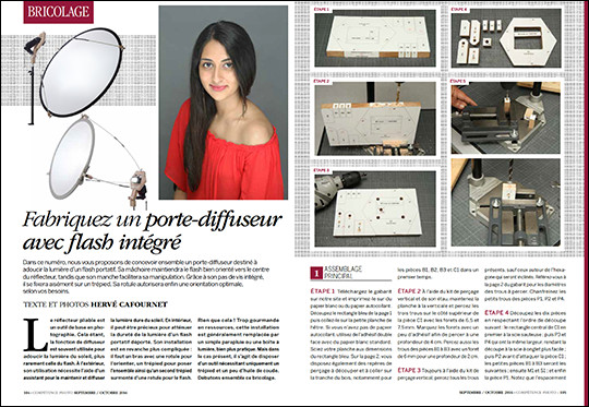Fabriquez un porte-diffuseur avec flash intégré Fabriquez un porte-diffuseur avec flash intégré