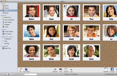 iPhoto se met à la reconnaissance faciale