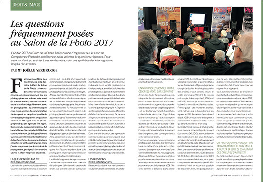 Compétence Photo Numéro 62, en kiosque le 3 janvier 2018