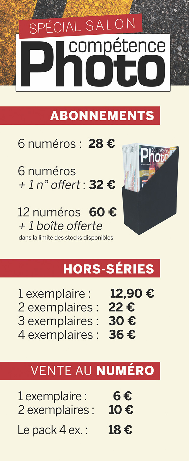 Abonnements, hors-séries, boîte de rangement offerte : nos offres Salon de la Photo 2018 Abonnements, hors-séries, boîte de rangement offerte : nos offres Salon de la Photo 2018