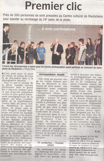 Les Dernières Nouvelles D'Alsace (DNA) du dimanche 13 mars 2011.