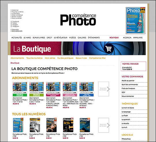 Une nouvelle boutique en ligne pour Compétence Photo