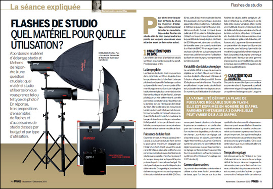 STUDIO : Bien s'équiper pour un shooting • Tous nos dossiers pratiques