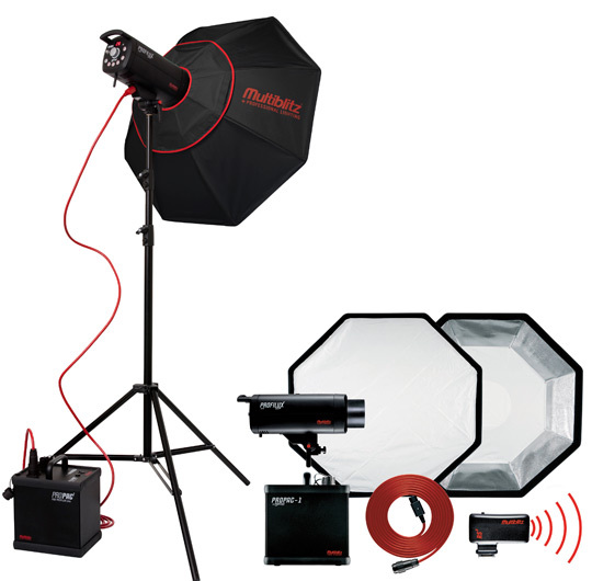 Le Kit Pro Multiblitz pour studio ou extérieur