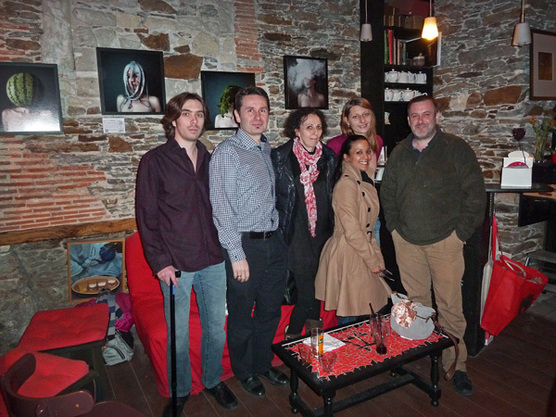 De gauche à droite : Alexandre Parrot, Gérald Vidamment, Emmanuelle Brisson, Cath. An., Maria Alberola et Pascal Nitkowski. © Coralie Masson