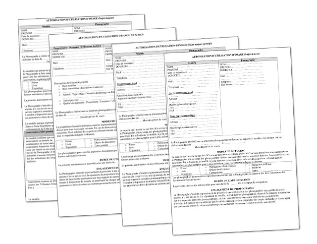 Téléchargez les modèles d'autorisation d'utilisation d'image du livre Droit à l'image