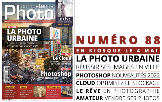 Compétence Photo Numéro 88 : La photo urbaine • Photoshop 2022 • Stockage & cloud