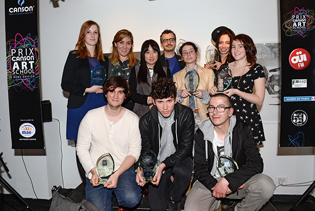 Les dix lauréats de la 4e édition du Prix Canson Art School © Pascal Baril - Planète Bleue Images