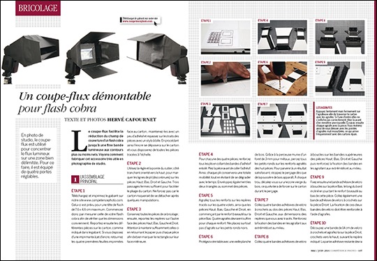 Fabriquer un coupe-flux démontable pour flash cobra