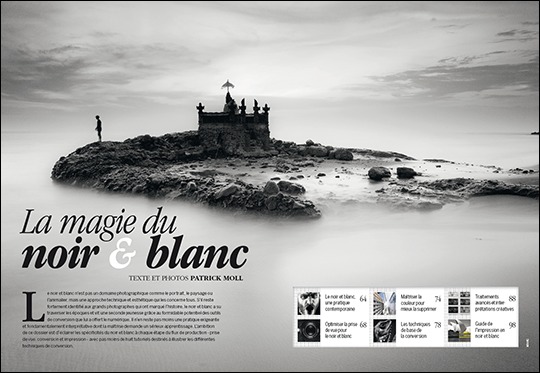 Le dossier "La magie du noir et blanc", publié dans Compétence Photo n°40