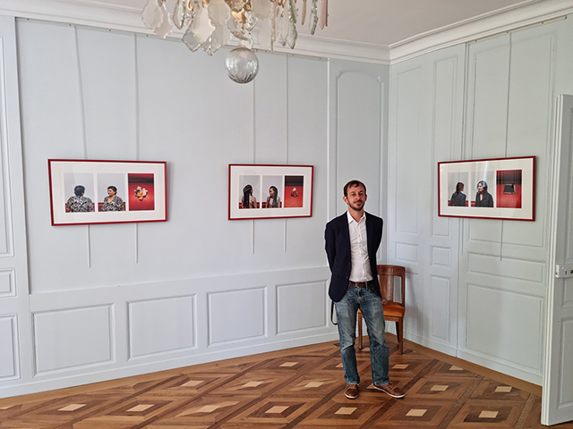 Le lauréat de la première édition Mathieu Ménard, au Château de Voltaire