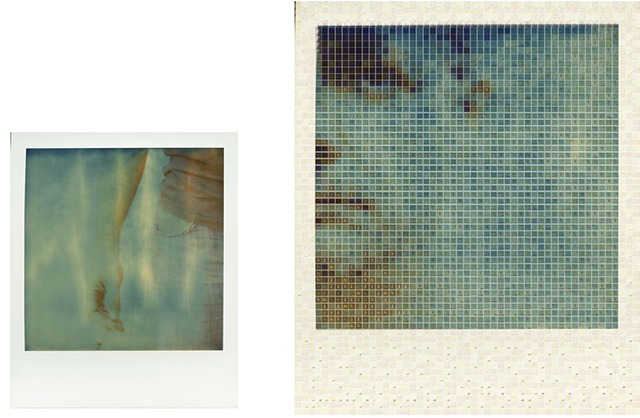 Nicolas Poizot, Source/Mosaïque, tirages de polaroïds polarisés et scannés, 2014