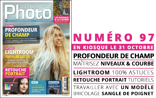 Compétence Photo Numéro 97 : Profondeur de champ • Lightroom 100% Astuces • Retouche Portrait • Niveaux & Courbe