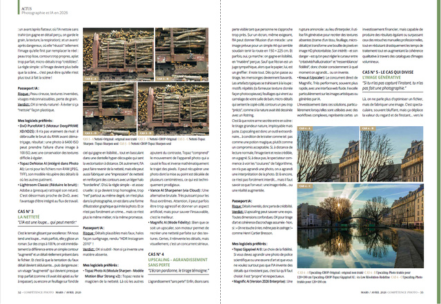 Compétence Photo Numéro 111 : La profondeur de champ • Le contre-jour • Les meilleurs outils IA de Luminar • Choisir son logiciel de catalogage.