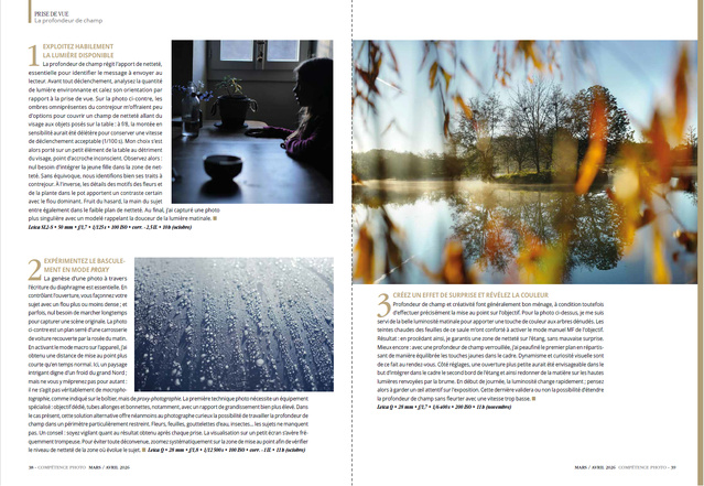 Compétence Photo Numéro 111 : La profondeur de champ • Le contre-jour • Les meilleurs outils IA de Luminar • Choisir son logiciel de catalogage. Compétence Photo Numéro 111 : La profondeur de champ • Le contre-jour • Les meilleurs outils IA de Luminar • Choisir son logiciel de catalogage.