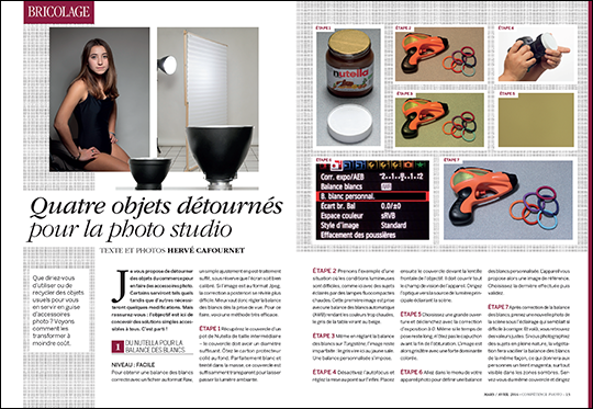 Quatre objets détournés pour la photo studio (gabarit) Quatre objets détournés pour la photo studio (gabarit)