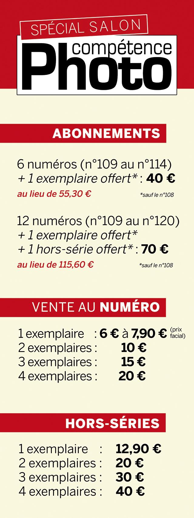 Abonnements, numéros, hors-séries : nos offres Salon de la Photo 2025 Abonnements, numéros, hors-séries : nos offres Salon de la Photo 2025