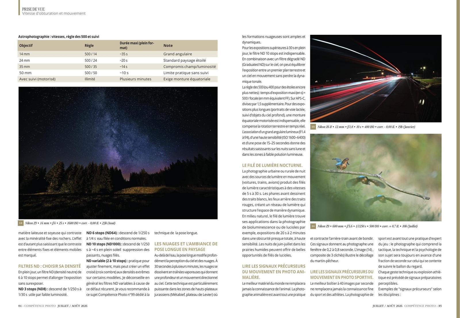Compétence Photo Numéro 113 : L'obturateur comme outil de narration • L'argentique en 2026 • La lumière naturelle • La photo food • Les snoots optiques