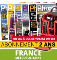 Abonnement Compétence Photo • 2 ans • France • UN SAC À DOS DE VOYAGE OFFERT
